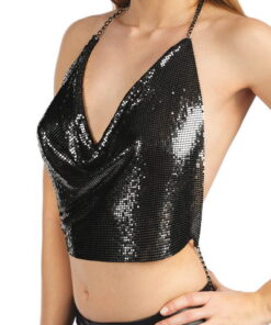 Πολυτελή μαύρο Τοπ Bijou Pour Toi