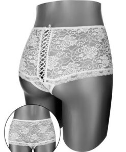 Boxer Cynthia λευκό με δαντέλα