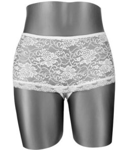 Boxer Cynthia λευκό με δαντέλα