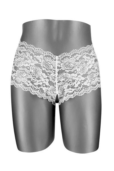 710004020d Boxer Julia λευκό με δαντέλα Lacage
