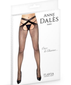 Κολάν Anne D' Ales Flavia διχτυωτό μαύρο