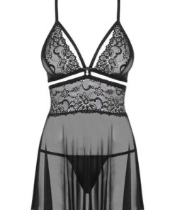 Nuisette babydoll μαύρο 838 Obsessive