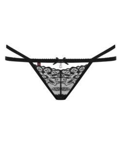 String μαύρο με διπλό λάστιχο 838 της Obsessive