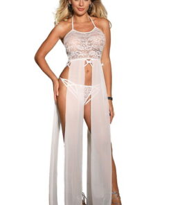 Nuisette μακρύ λευκό Voile Paris Hollywood