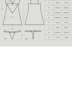 Nuisette μαύρο sexy Emperita Obsessive