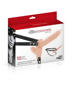 Fetish Tentation Vibrating Dual Strap On Flesh